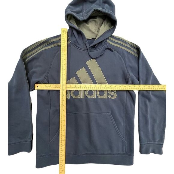 Y2K Navy Blue Adidas Large Logo Sweatshirt Hoodie Sz Small - Picture 2 of 4
